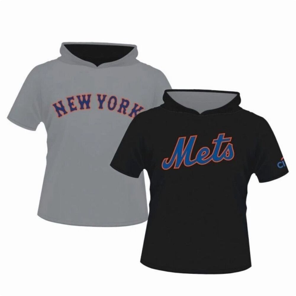 Women's Reversible Short Sleeve Hoodie T-Shirt Size L